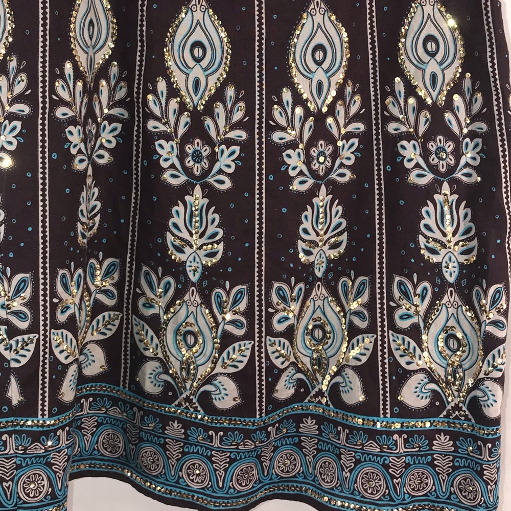 Linen Sequin Skirt by Carol Little - Picture 12 of 12